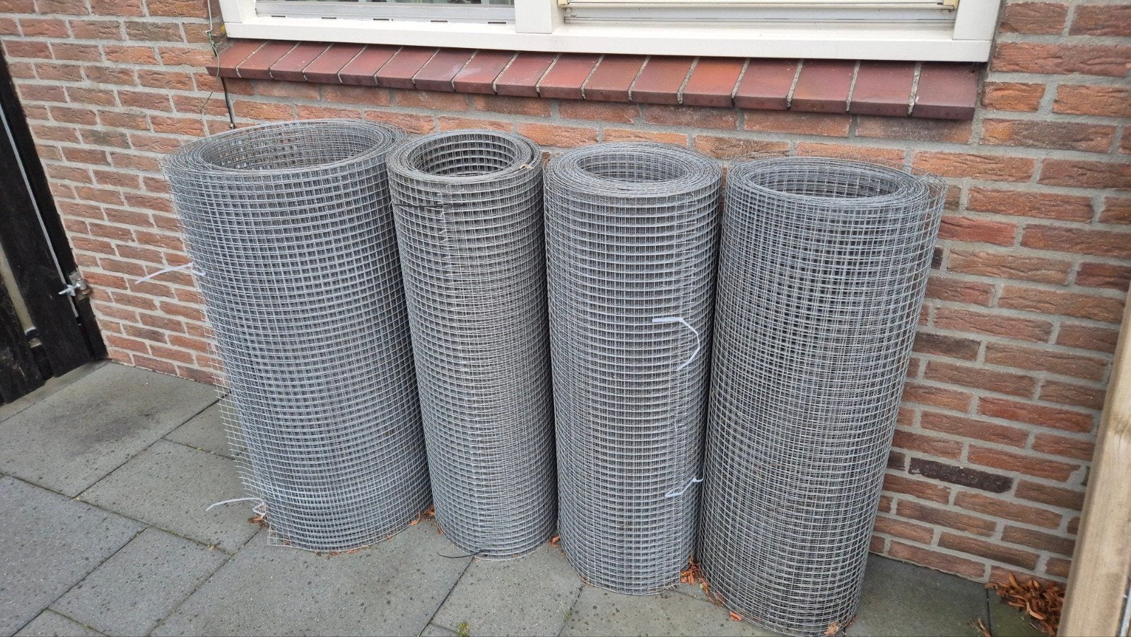 4 rollen stevig verzinkt gaas, Ophalen, Gebruikt, 20 meter of meer, Gaas