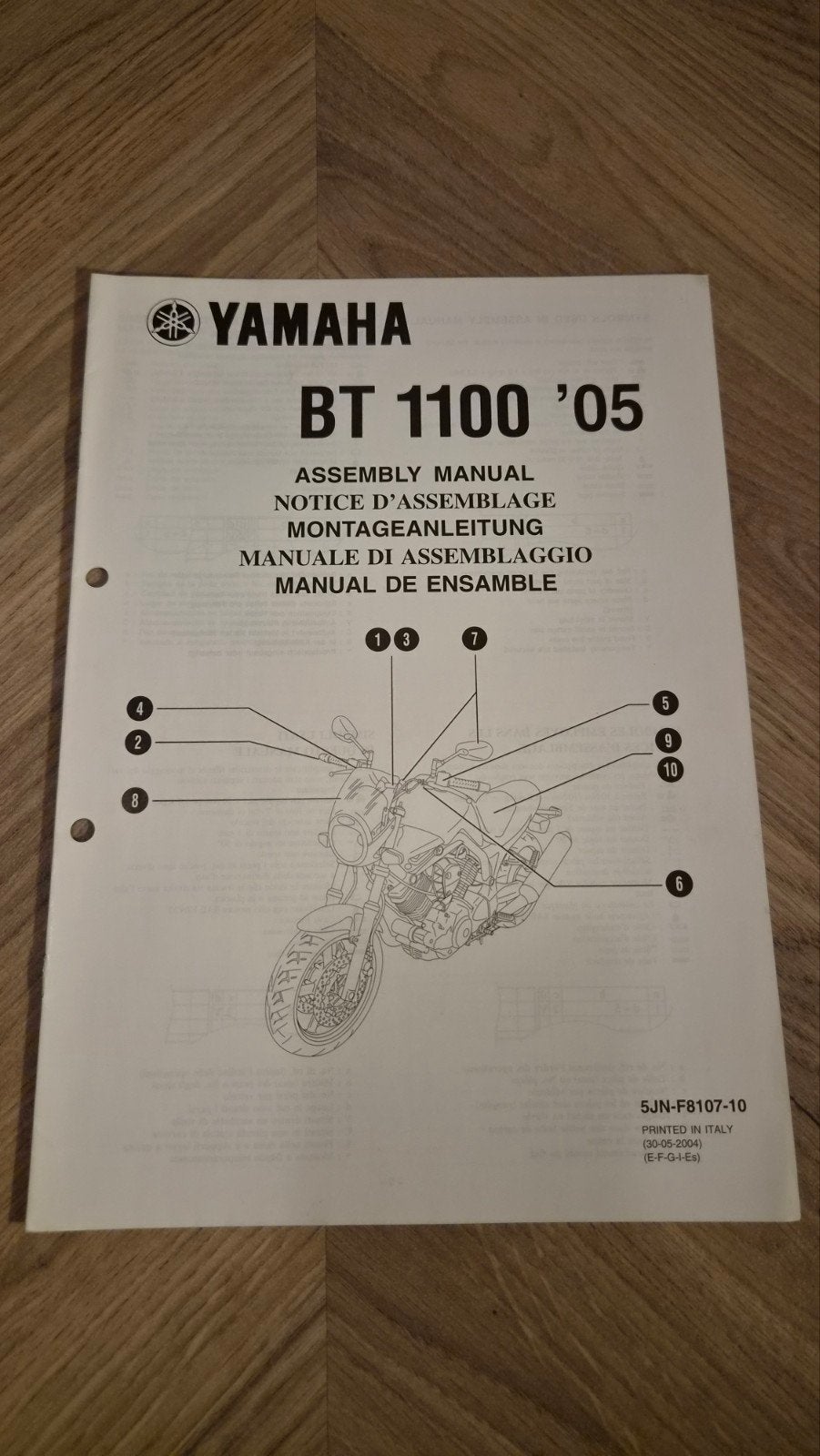 Yamaha BT 1100 '05 Montagehandleiding, Ophalen of Verzenden, Yamaha