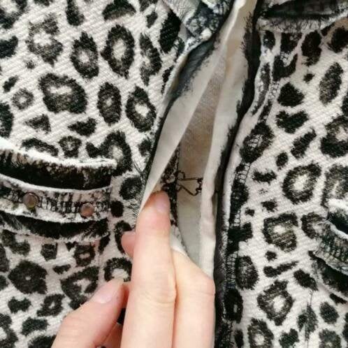 10 Feet creme / zwarte luipaard blazer jasje mt M nr 34190, Maat 38/40 (M), Zwart, Ophalen of Verzenden, Zo goed als nieuw