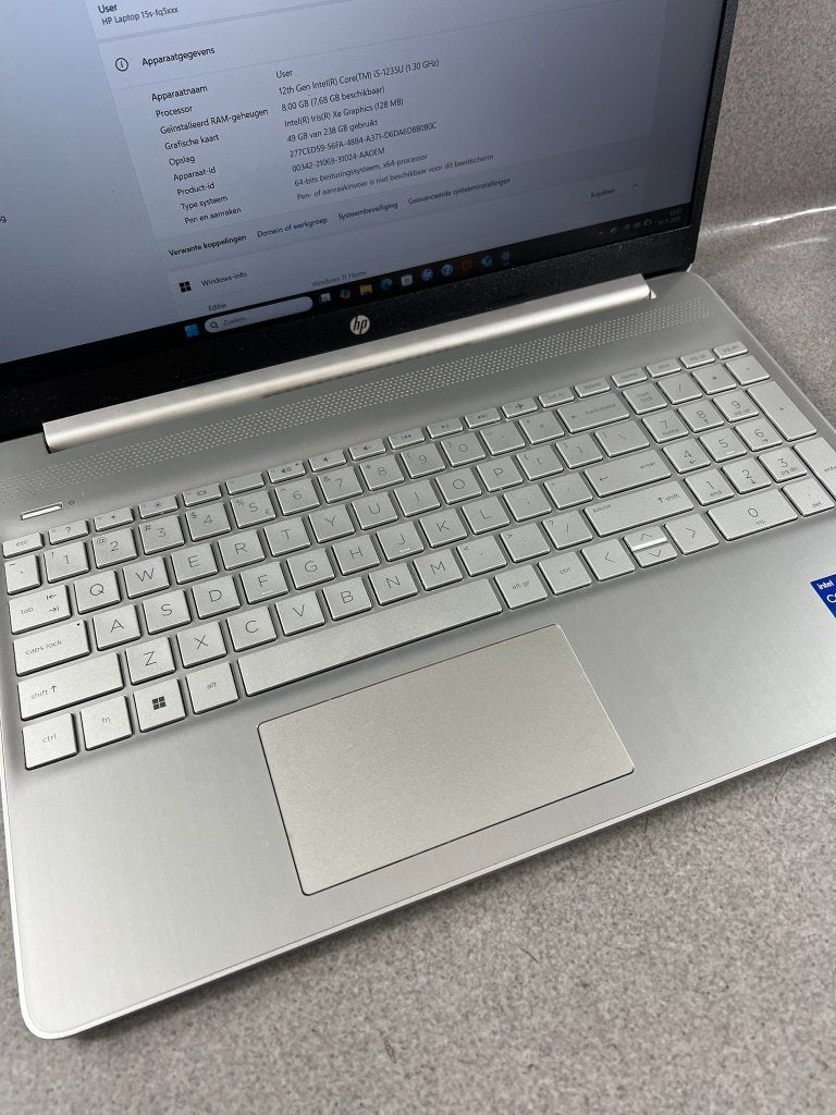HP Intel Core I5-12th gen | 8GB | 256GB | 15" | 409621, Gebruikt, 2 tot 3 Ghz, 8 GB, Ophalen of Verzenden