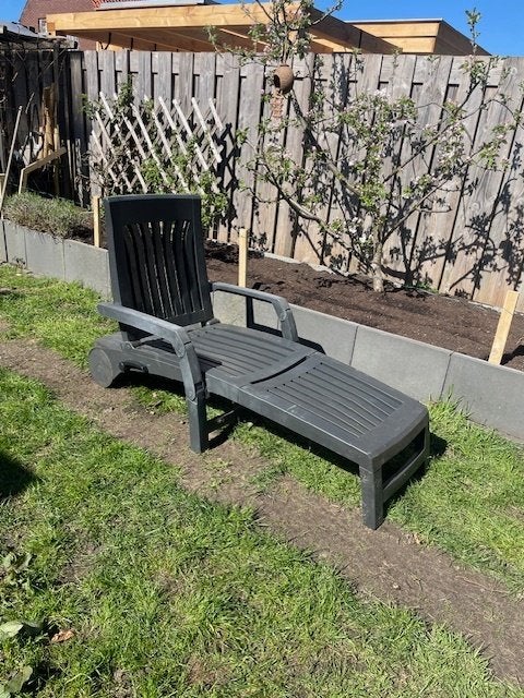 luxe ligbed, Tuin en Terras, Ligbedden, Ophalen, Gebruikt, Kunststof, Verstelbaar