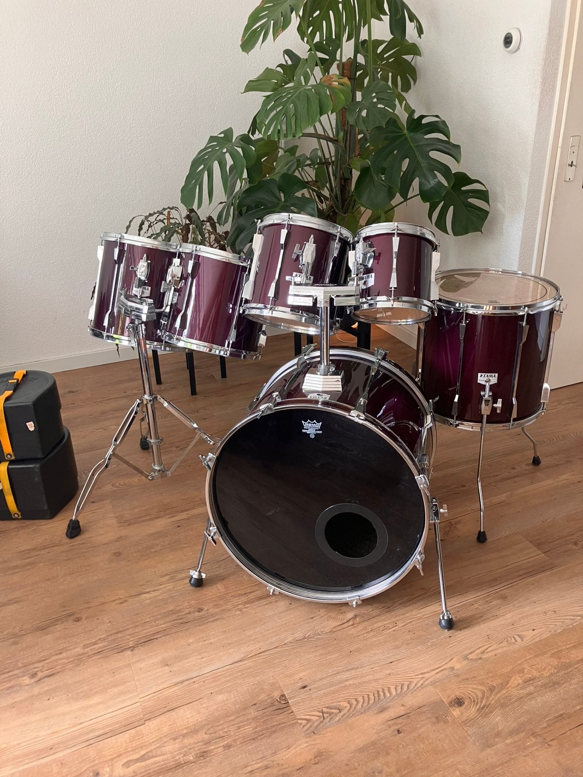 Tama rockstar DX, (base 22’’, 8’’, 10’’, 12’’, 14’’ en 16’’), Muziek en Instrumenten, Ophalen, Gebruikt, Tama