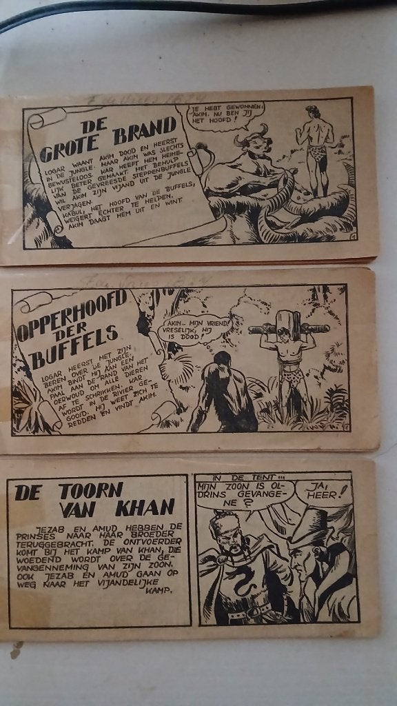 3 Akim / Jezab stripboeken jaren '50, Meerdere stripboeken, Ophalen, Gelezen