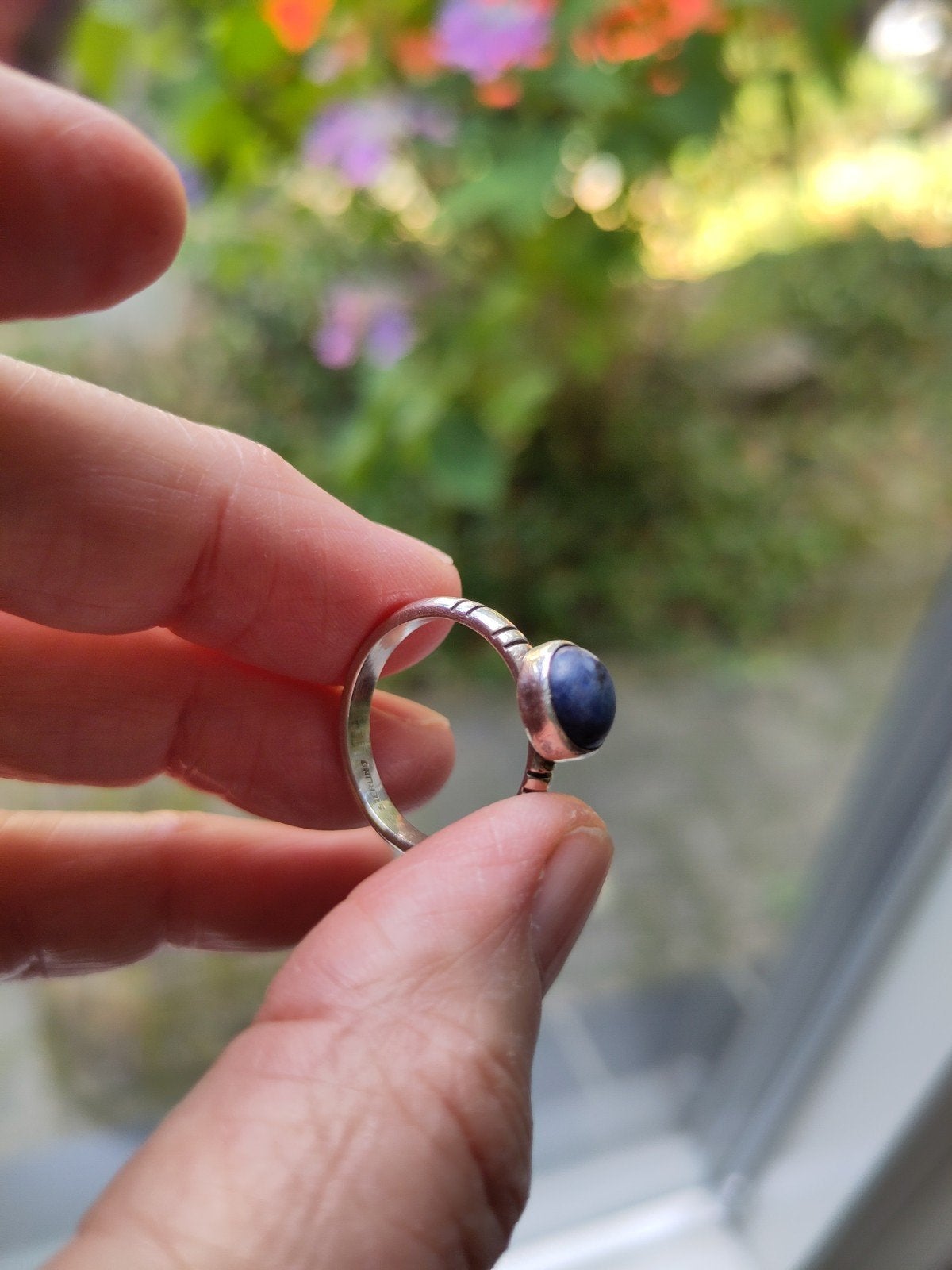 Nieuwe ring 🌟 LAPIS LAZULI Sterling Zilver 🌟 Maat 18, Blauw, Nieuw, Ophalen of Verzenden, 17 tot 18