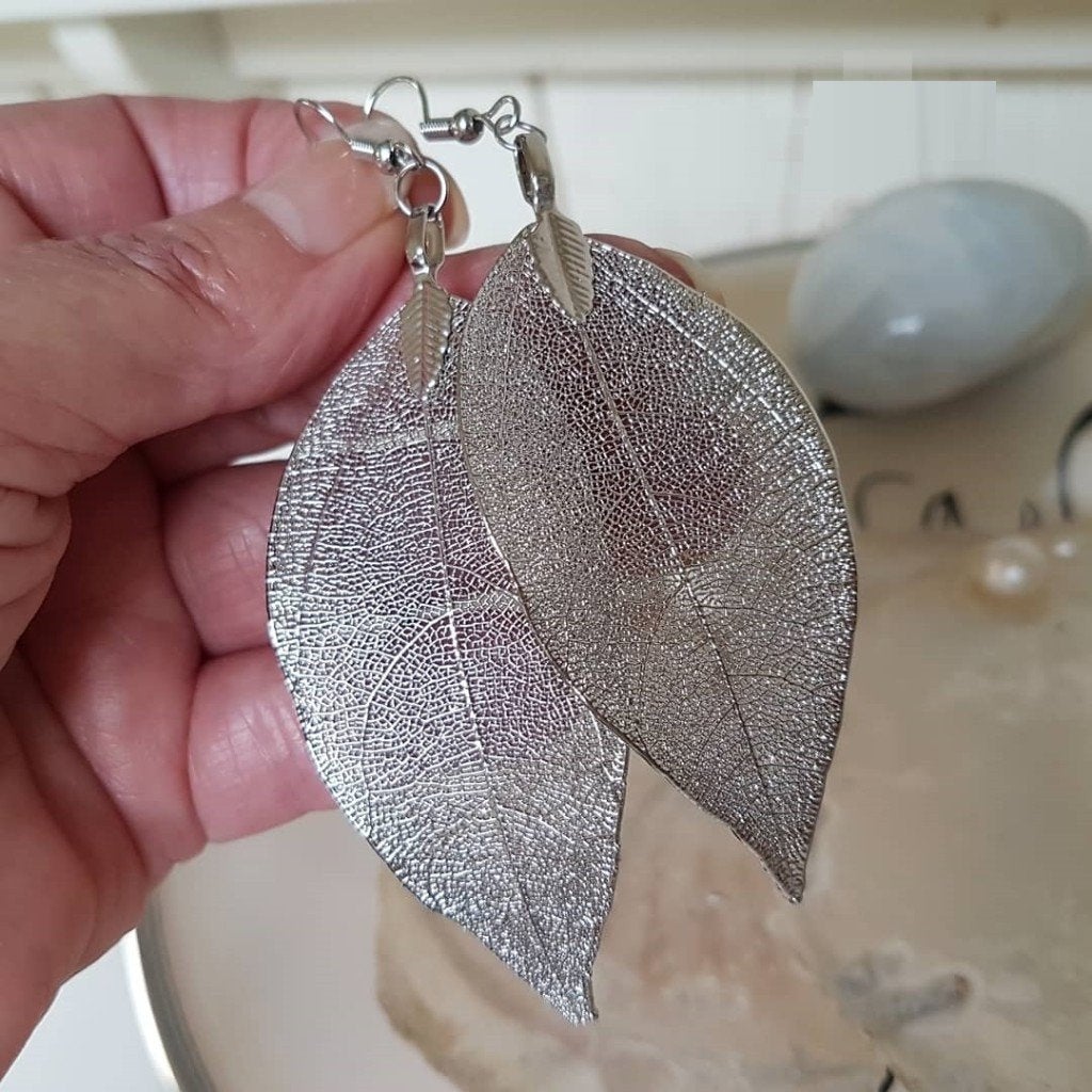 Dipped Oorbellen Filigraan Blaadjes. Zilver 🍃🍃🍃, Overige materialen, Hangers, Verzenden, Nieuw