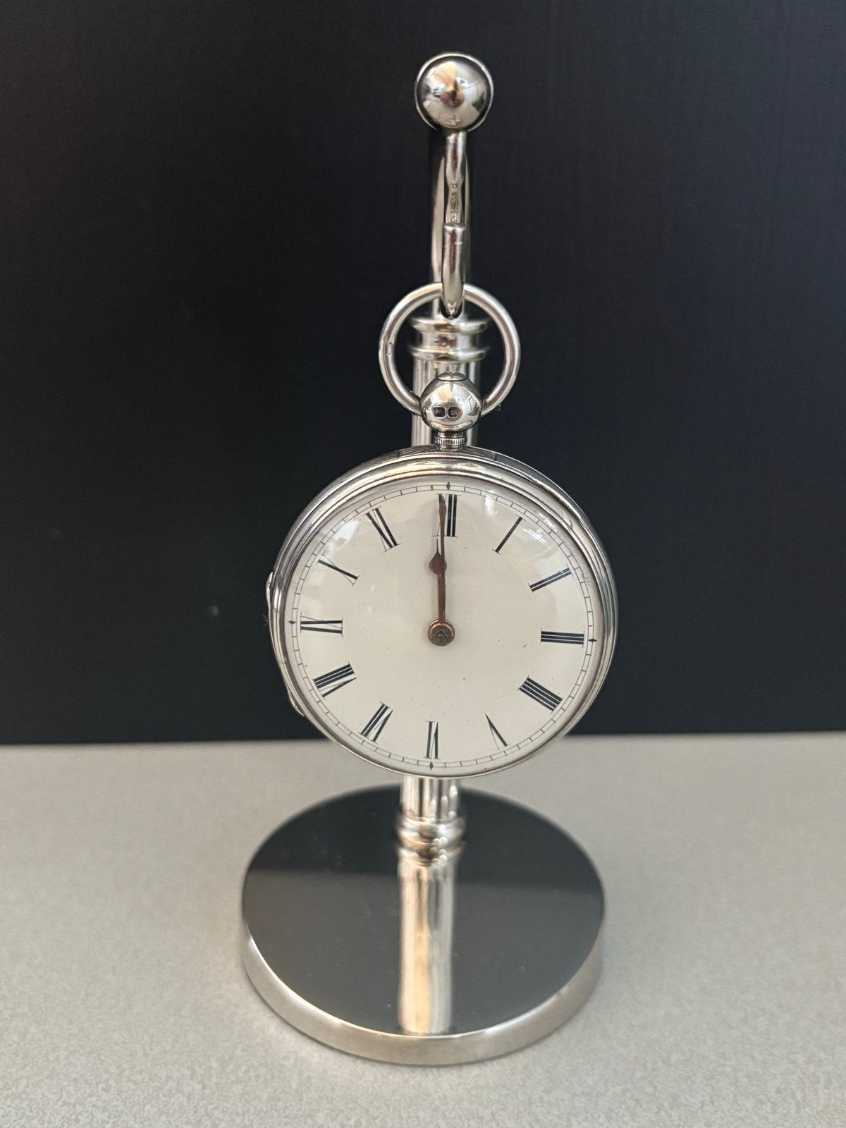 Antiek zilveren zakhorloge - werkend uurwerk, Antiek en Kunst, Antiek | Klokken, Ophalen of Verzenden