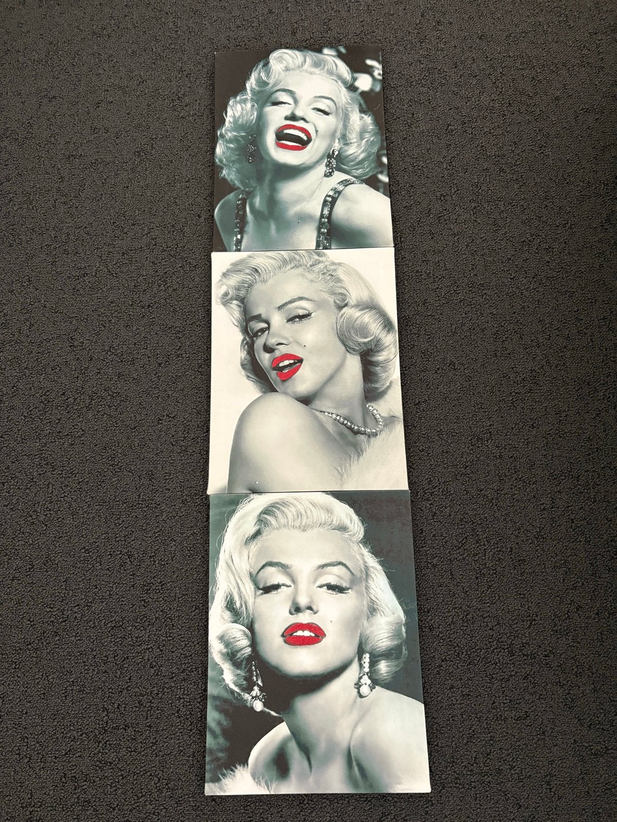Marilyn Monroe Pop Art Canvas Set (3 stuks), 50 – 75, Minder dan 50 cm, Ophalen of Verzenden, Print