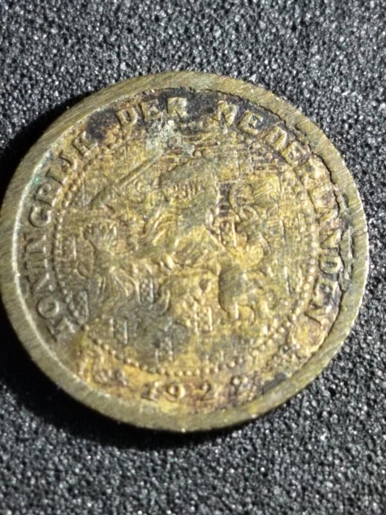 1/2 cent 1921/1922 overslag zeer zeldzaam, Postzegels en Munten, Munten | Nederland, Ophalen of Verzenden, Koningin Wilhelmina