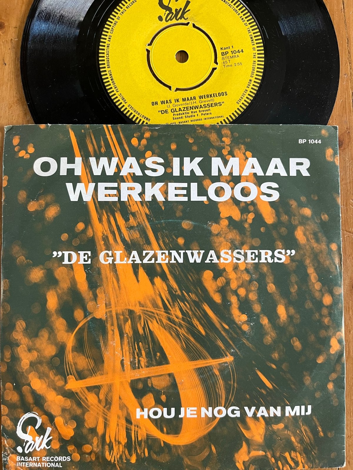 De Glazenwassers - Oh Was Ik Maar Werkeloos 7 inch vinyl, Ophalen of Verzenden, 7 inch, Nederlandstalig
