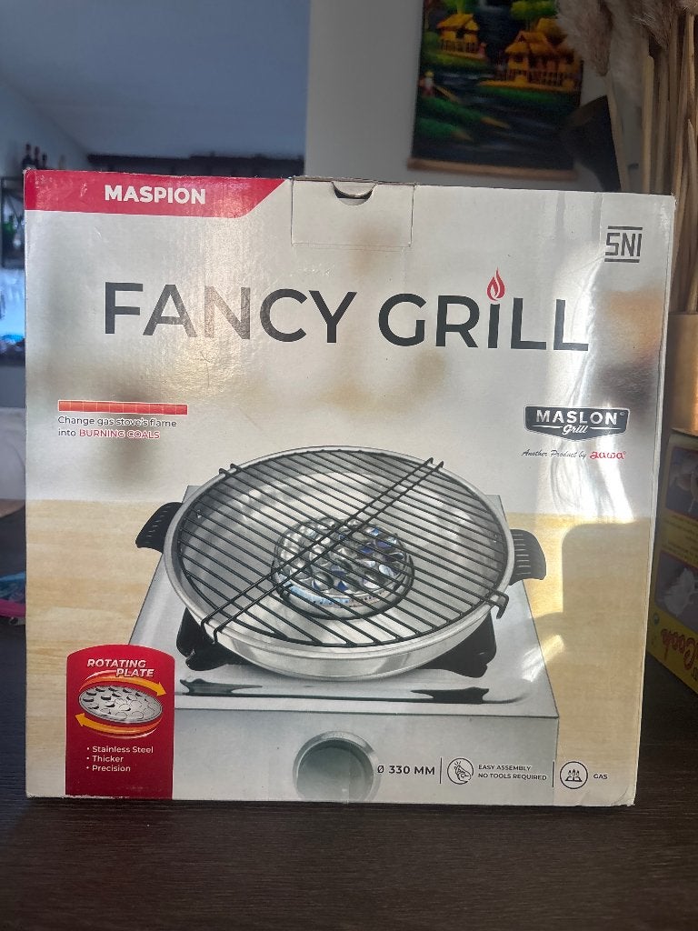 Fancy grill voor op gaspit - Wajan roaster, Zilver, Ophalen of Verzenden, Metaal, Overige merken