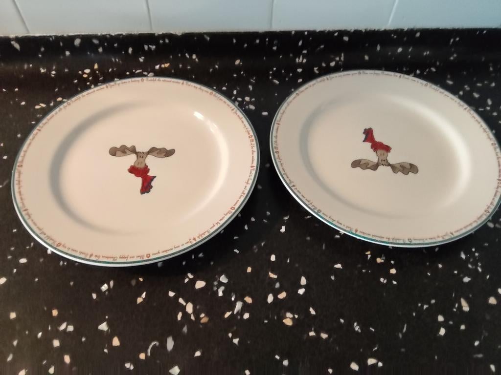 Gratis twee kerstbordjes, Huis en Inrichting, Keuken | Servies, Ophalen of Verzenden, Overige stijlen