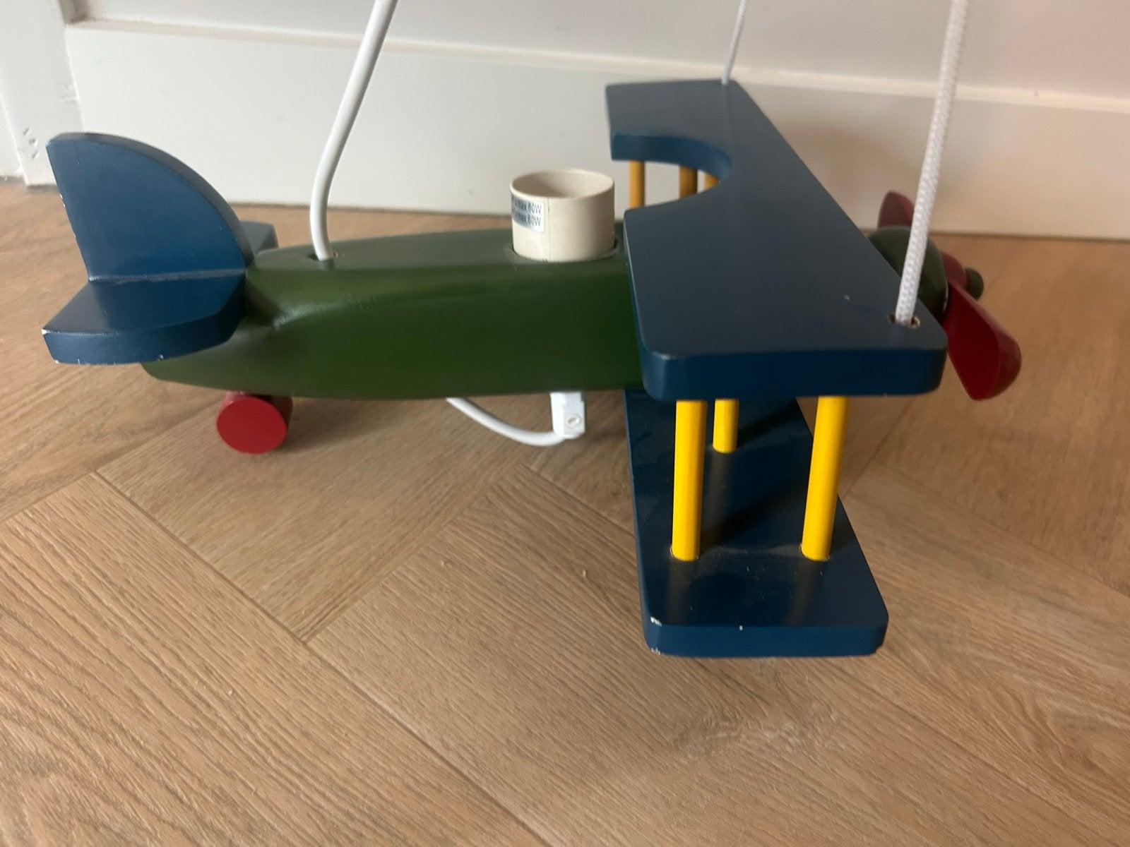 Vintage Vliegtuig Lamp - Kinderkamer Decoratie, Ophalen, Minder dan 50 cm, Gebruikt, Minder dan 25 cm