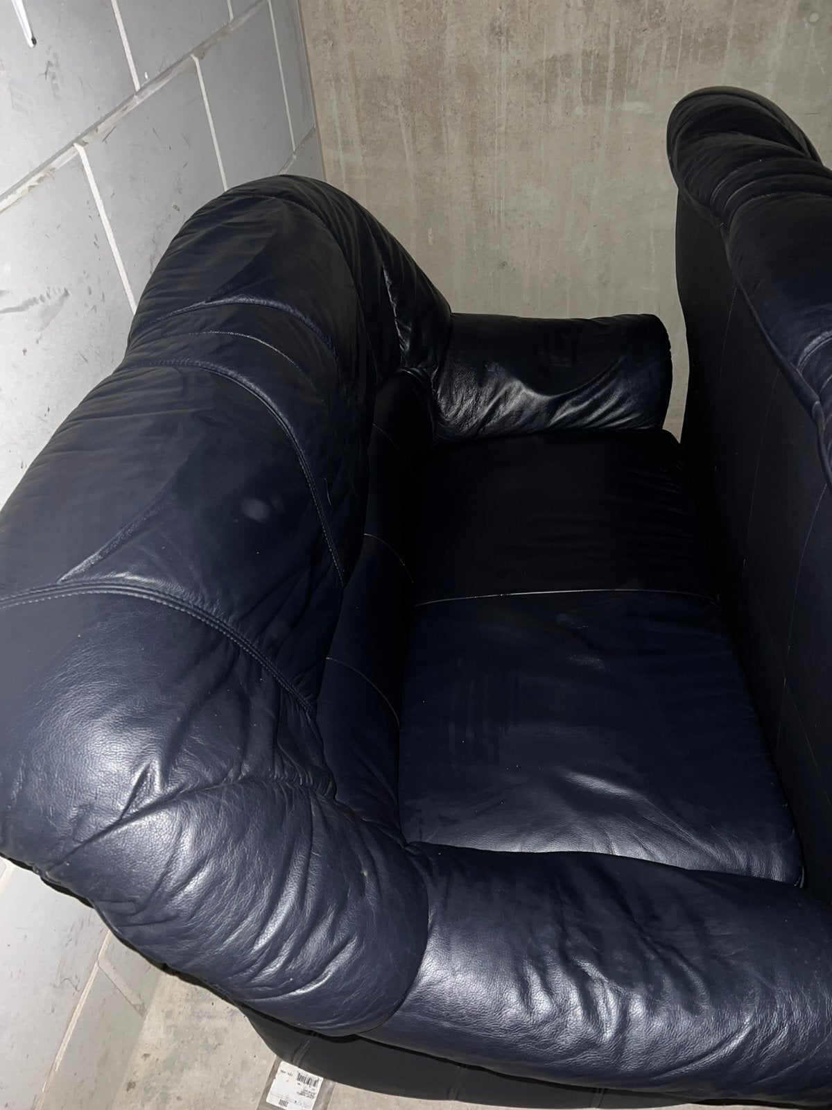 Leren bankstel 2 stuks, Huis en Inrichting, Ophalen, Zo goed als nieuw, 75 tot 100 cm, Leer