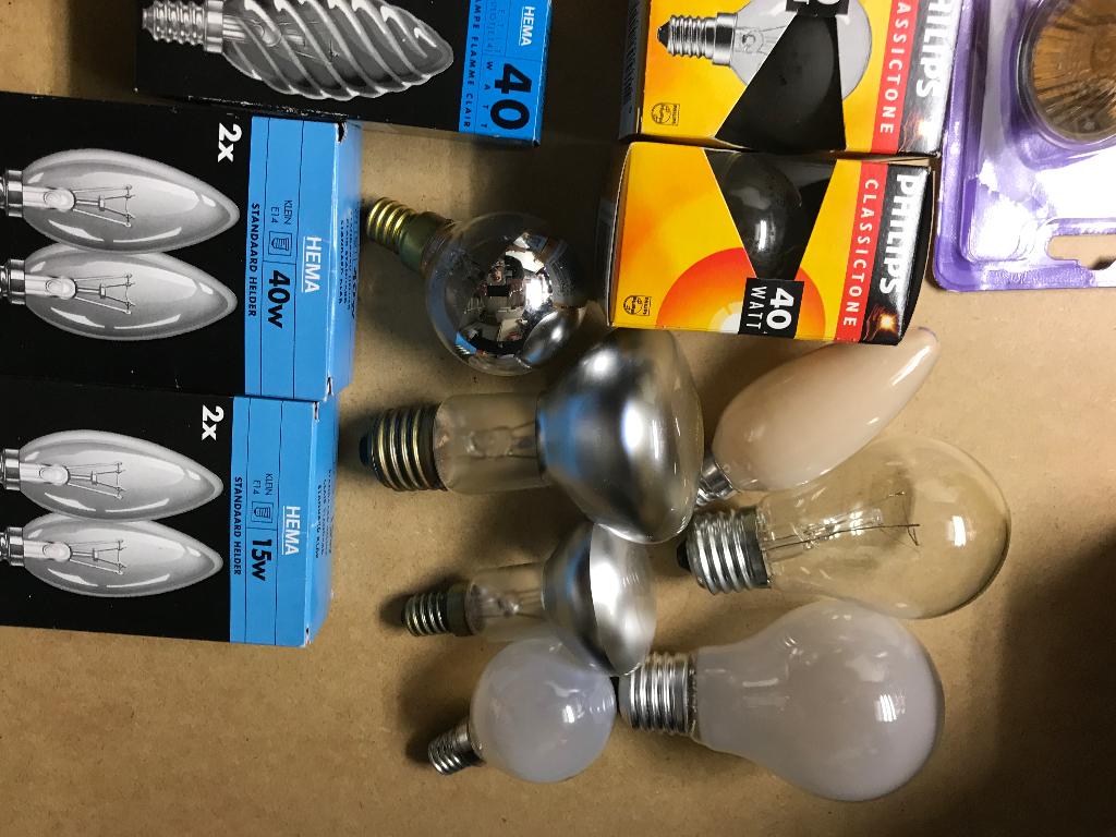 diverse losse lampen, 30 tot 60 watt, Halogeen (gloei)lamp, Nieuw, E27 (groot)