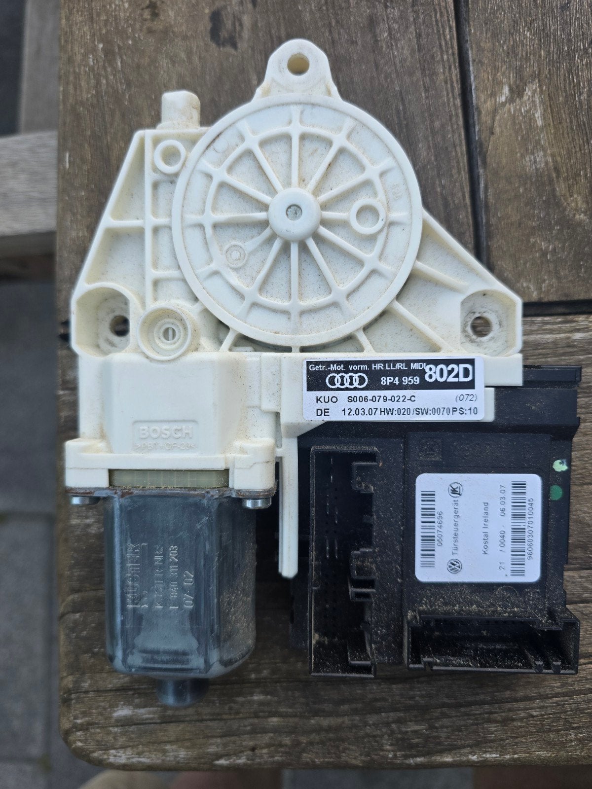 Audi A3 8P Raammechanisme Motor Bosch 8P4959802D, Auto-onderdelen, Ophalen of Verzenden