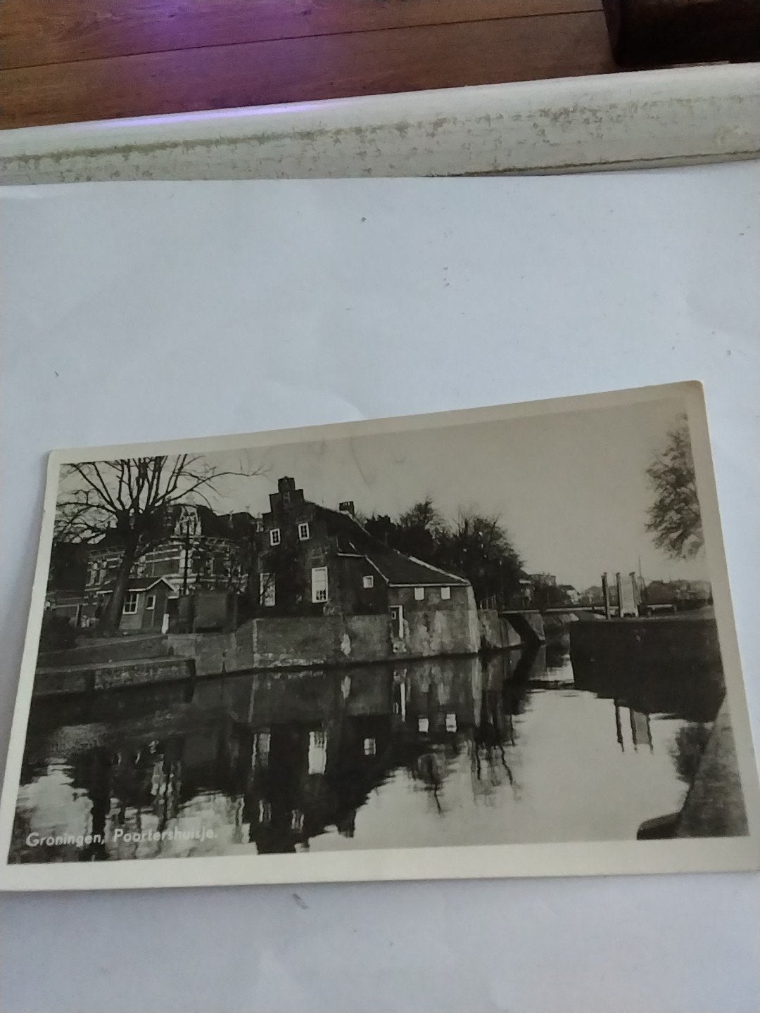 Oude Ansichtkaart Groningen Poortershuisje 1946, Ophalen of Verzenden, 1940 tot 1960, Gelopen, Groningen