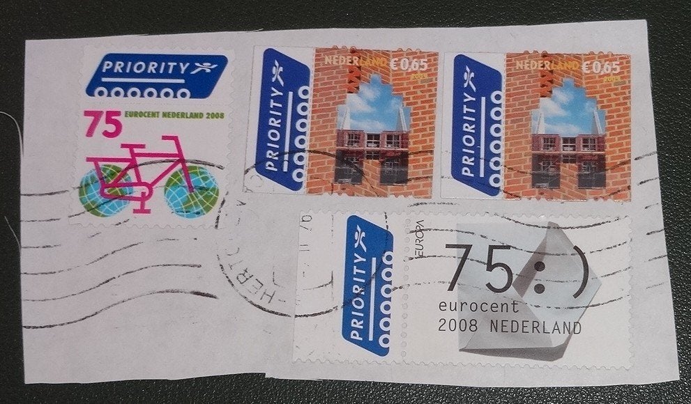 Diverse priority zegels - PNe01-14, Verzenden, Na 1940, Gestempeld