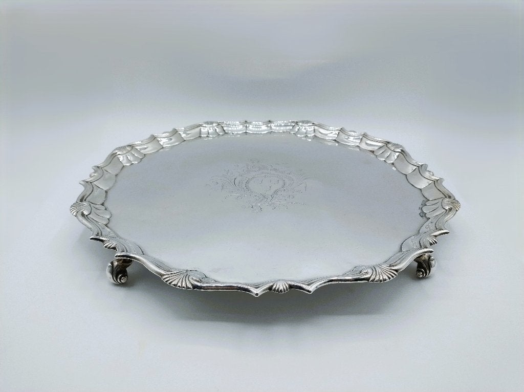 Zilveren cabaret, R. Abercomby, Londen, 1741, Verzenden, Zilver