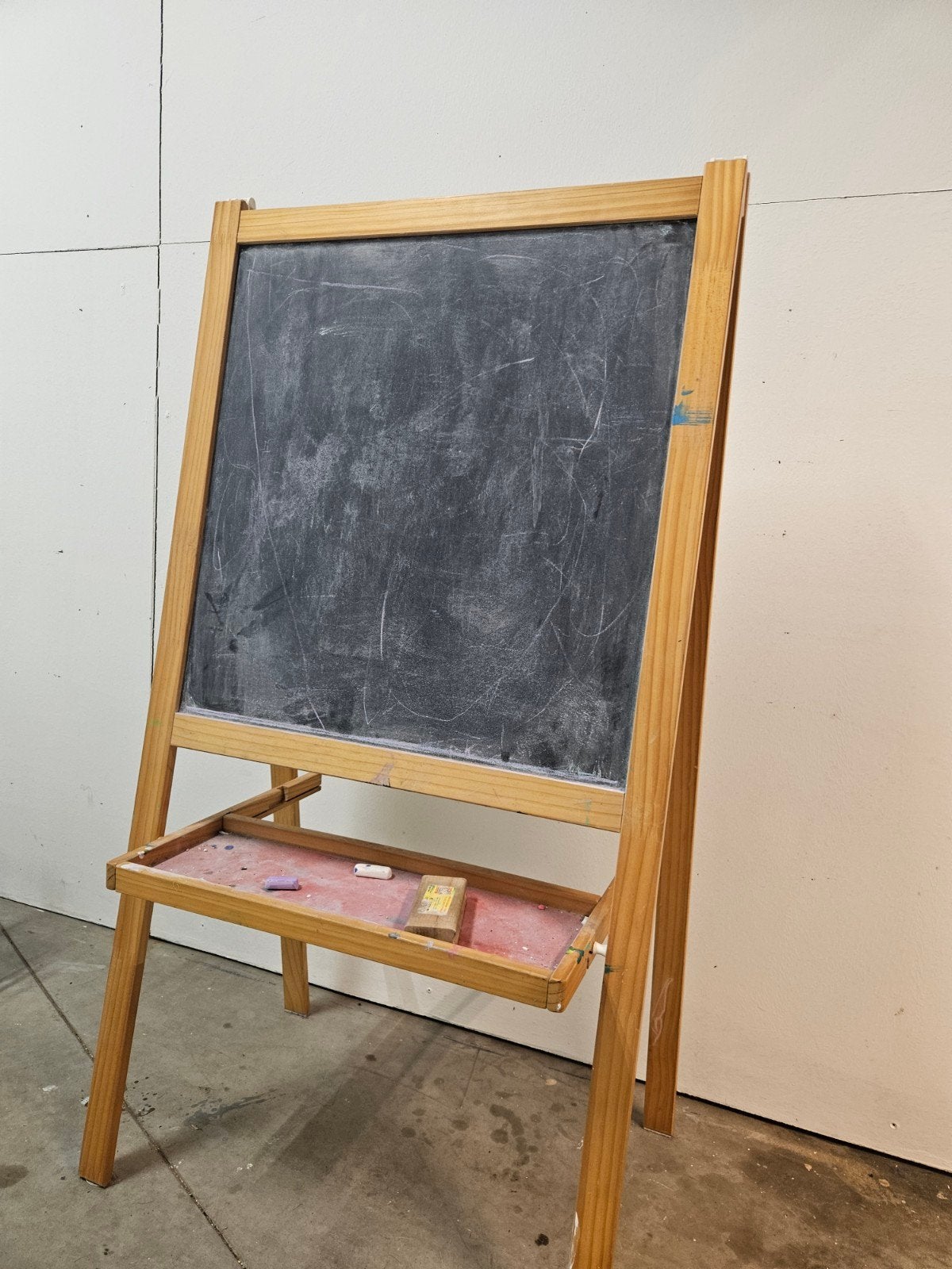 schoolbord, Ophalen, Krijtbord