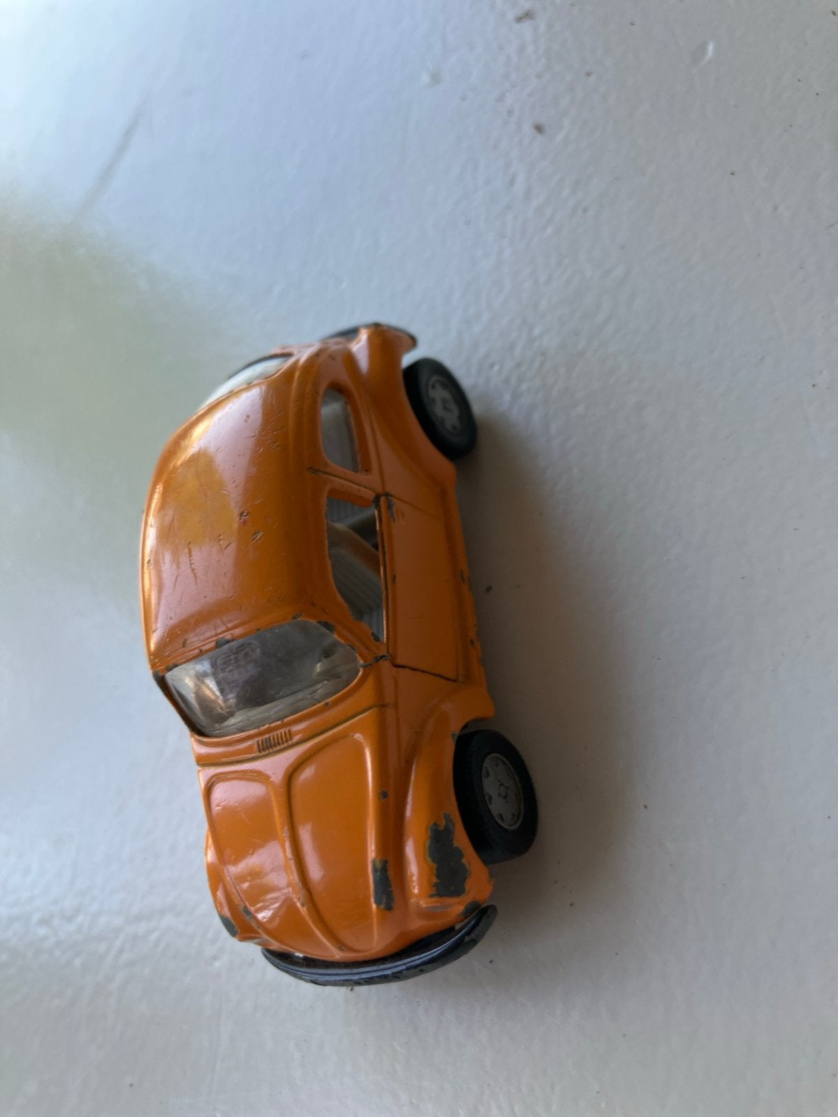 Vintage Oranje Speelgoedauto - Gebruikt, Ophalen of Verzenden, Gebruikt