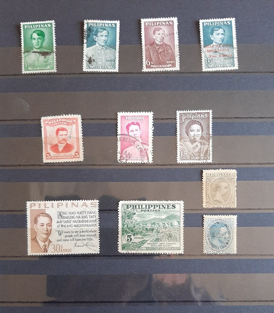 1 Kaart Postzegels Filipijnen Gestempeld, Ophalen, Gestempeld, Zuidoost-Azië