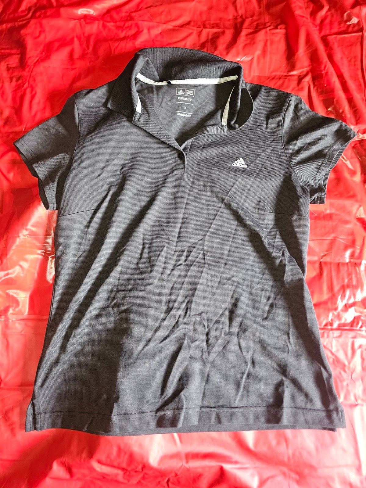 Adidas Climalite Golf Polo Shirt Zwart Maat 12, Adidas, Verzenden