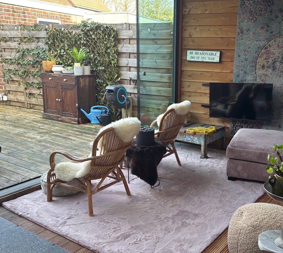 Zacht roze vloerkleed 200x290 cm - Zo goed als nieuw, Ophalen, 200 cm of meer, Zo goed als nieuw, 200 cm of meer