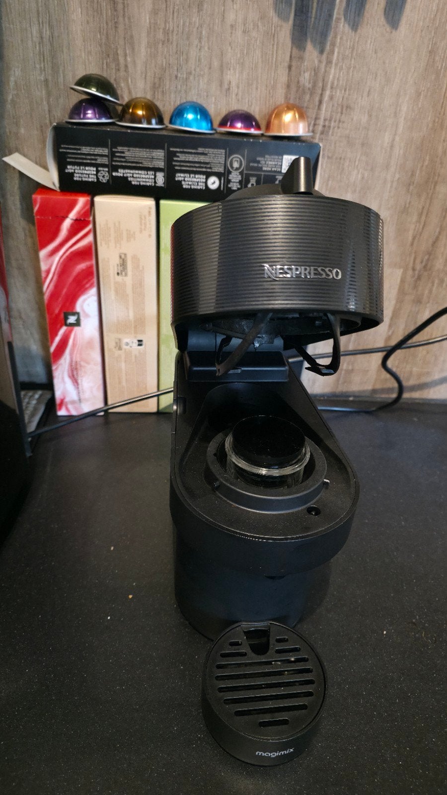 magimix nespresso vertuo zwart, Espresso apparaat, Nieuw, Ophalen of Verzenden, 1 kopje