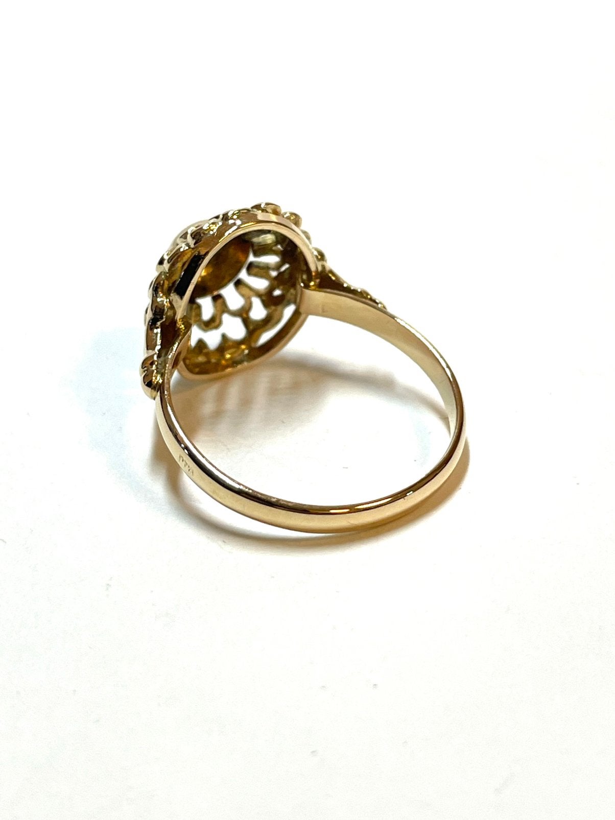 14k gouden ring, 18 tot 19, -, -, Ophalen of Verzenden