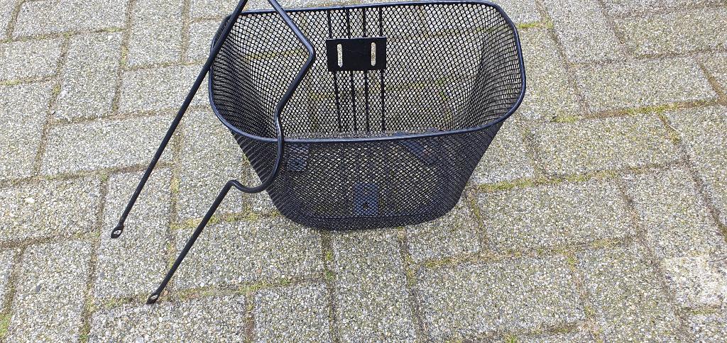 Metalen fietsmand voor voorop bij het stuur., Ophalen of Verzenden, Zo goed als nieuw, Fietsmand, Stuurbevestiging