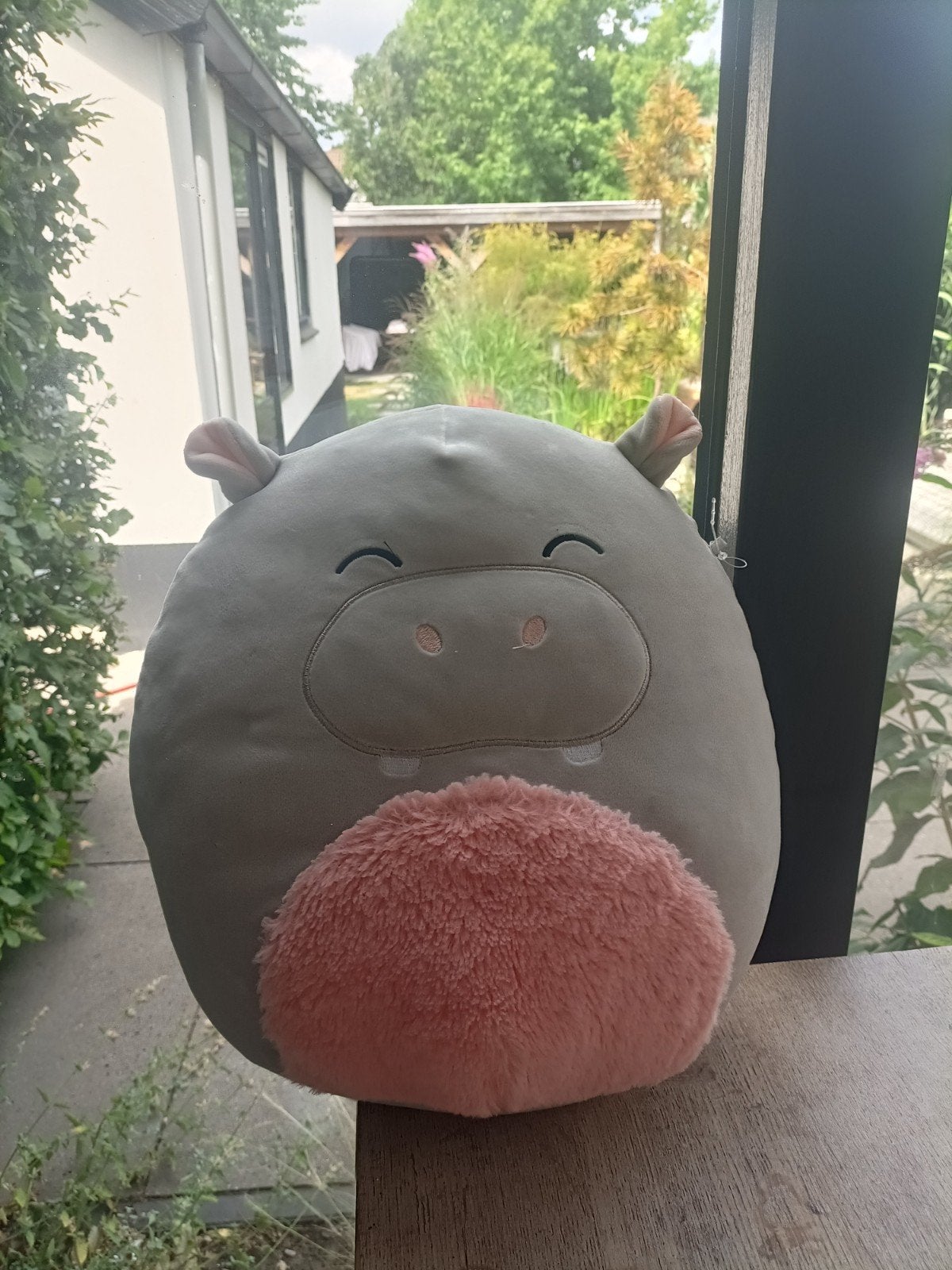 Squishmallow Nijlpaard Knuffel - Zo goed als nieuw, Ophalen, Overige typen, Grijs, Zo goed als nieuw
