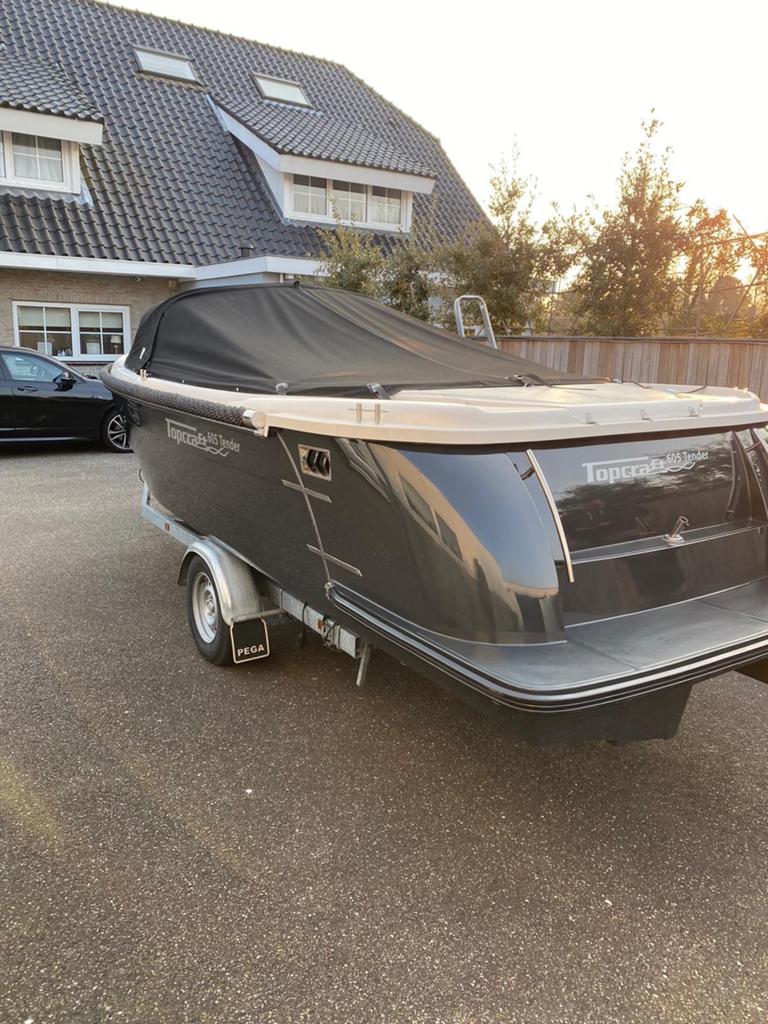 Topcraft 605 Tender - Zo goed als nieuw, Watersport en Boten, Motorboten en Motorjachten, Afdekzeil, Buitenboordmotor, Zo goed als nieuw