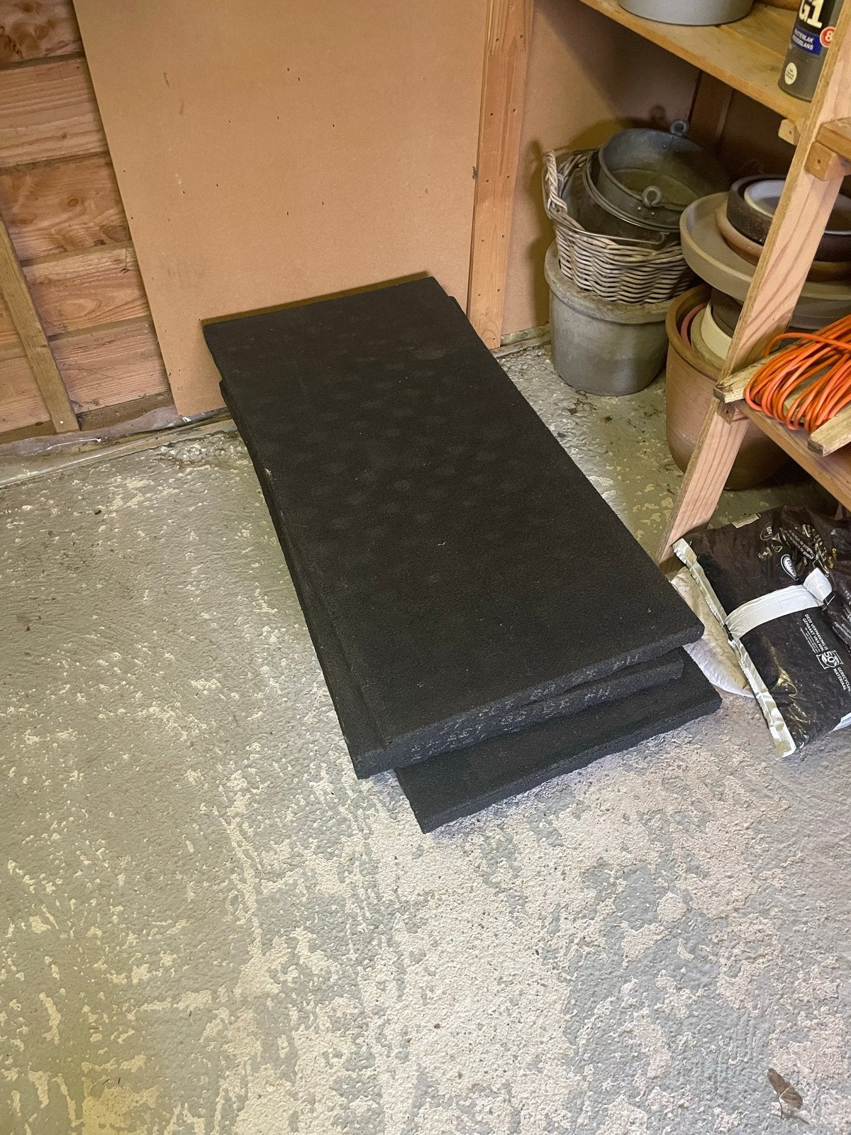 Rubberen matten voor fitness of speeltoestellen, Tuin en Terras, Ophalen, Zo goed als nieuw