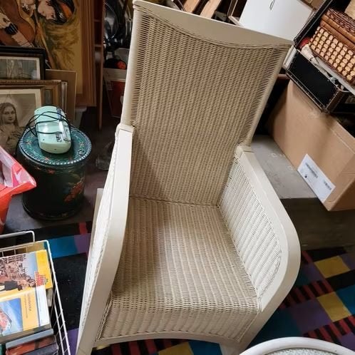 Schommelstoel rotan, Huis en Inrichting, Stoelen, Ophalen, Gebruikt, Bruin, Eén