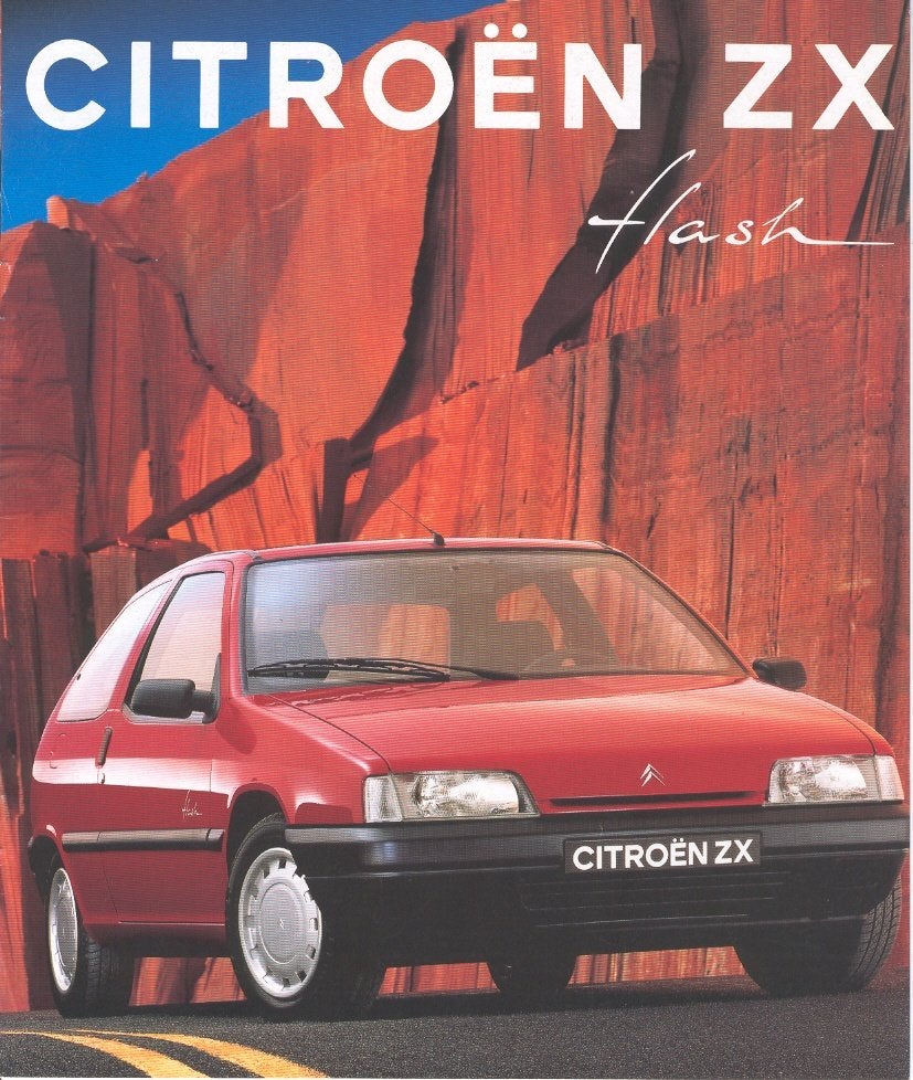 Franse folder Citroën ZX flash, februari 1993 (21x25 cm.), Ophalen of Verzenden, Nieuw, Citroën