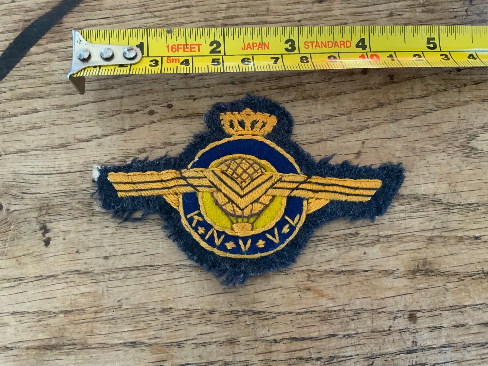 Vintage Antiek Embleem KNVVL Koninklijke Luchtvaart, Verzamelen, Ophalen of Verzenden, Zo goed als nieuw