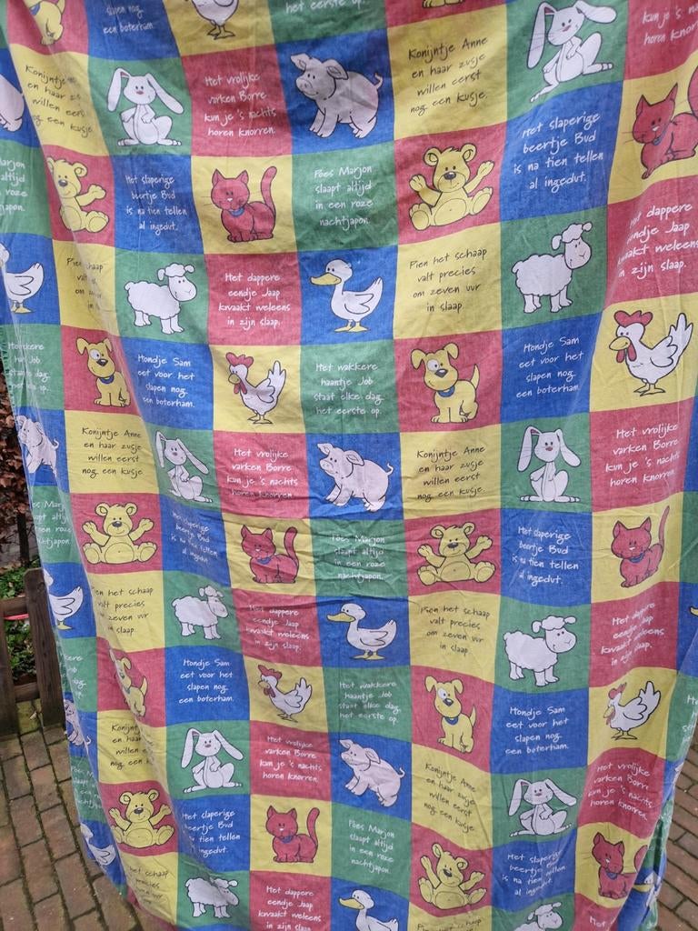 DEKBEDOVERTREK BOEDERIJ DIEREN 🐽 PRIMAIRE KLEUREN, Ophalen of Verzenden, Jongetje of Meisje, Dekbedovertrek