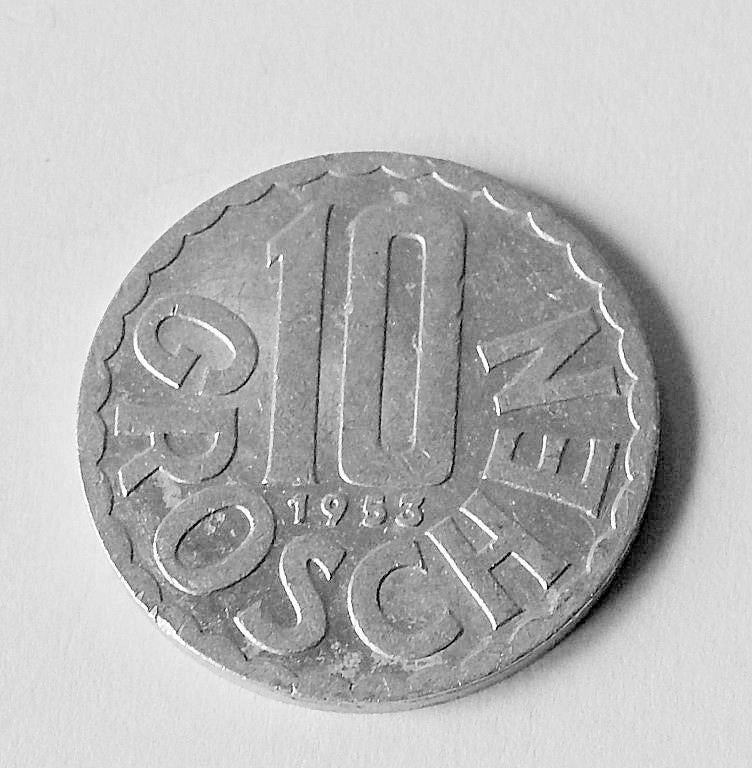 Munt Oostenrijk 10 Groschen 1953, Verzenden, Overige landen, Losse munt
