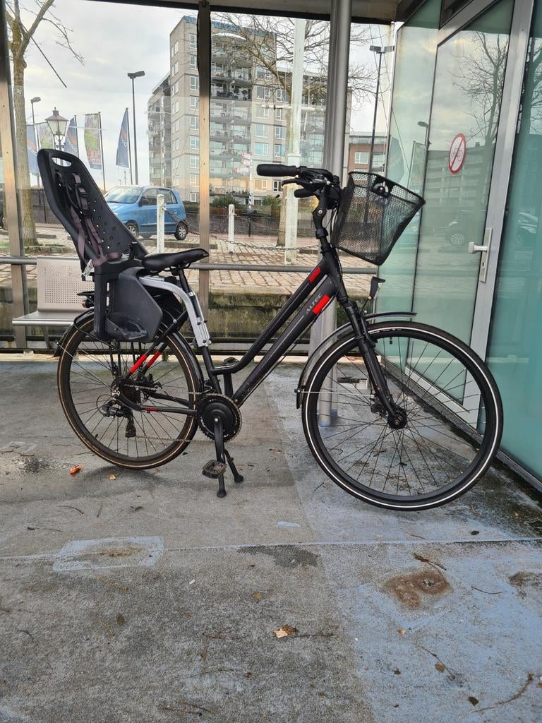 Fiets met yepp achterzitje, Ophalen of Verzenden, 1 zitje, Gebruikt, Overige merken