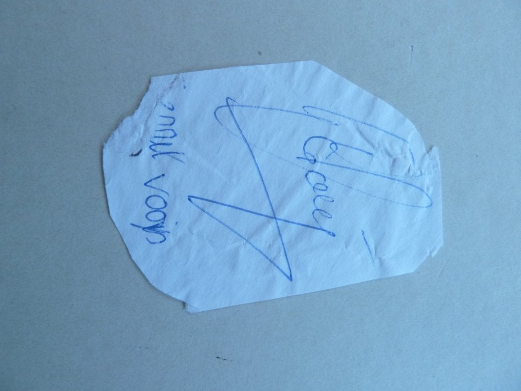Handtekening. Bobby.Vosmaer   AZ, Ophalen of Verzenden, Zo goed als nieuw, AZ, Overige typen