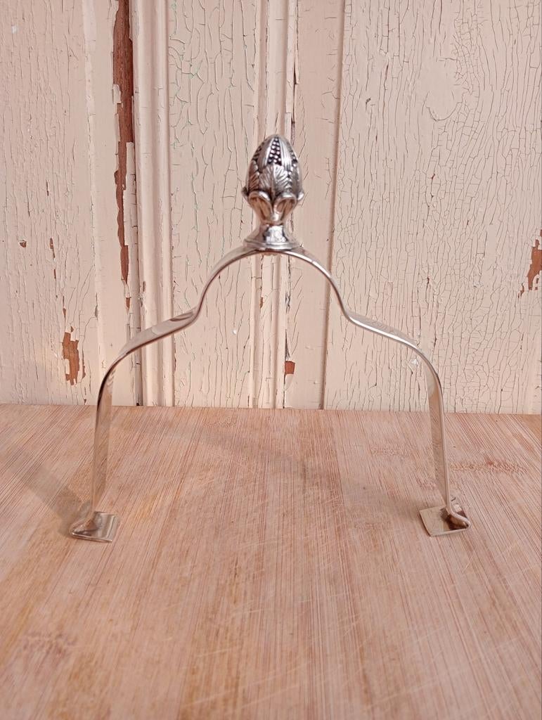 Verzilverde etagère standaard (exclusief borden), Ophalen of Verzenden, Gebruikt