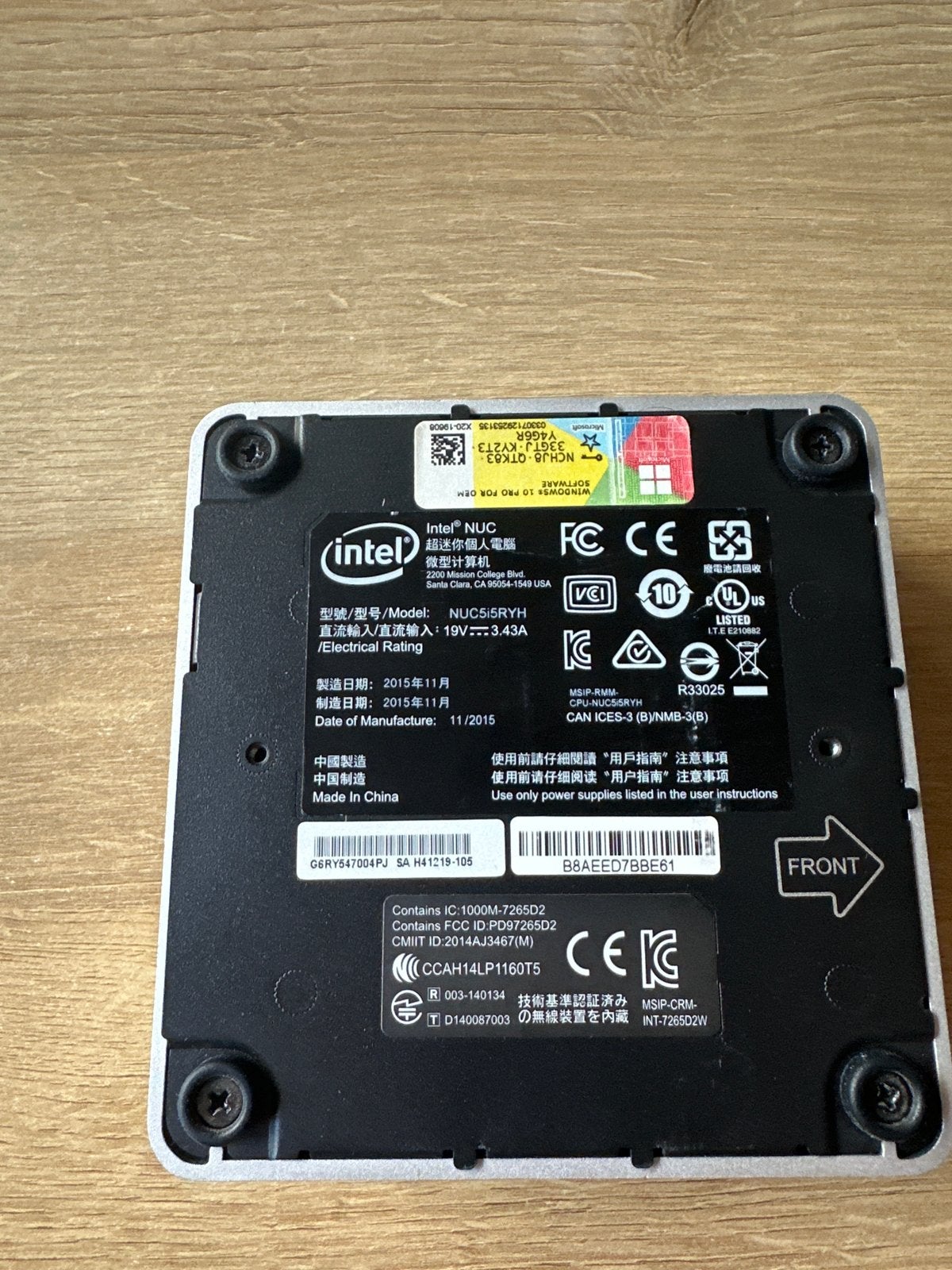 Intel NUC5i5RYH Mini PC - Compacte en Krachtige Desktop, Ophalen, Gebruikt, 2 tot 3 Ghz, 8 GB
