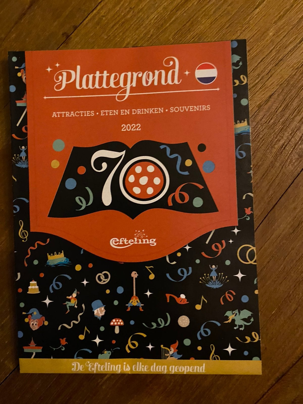 Plattegrond Efteling 70 jaar , 2022, Verzamelen, Ophalen of Verzenden, Nieuw, Overige typen