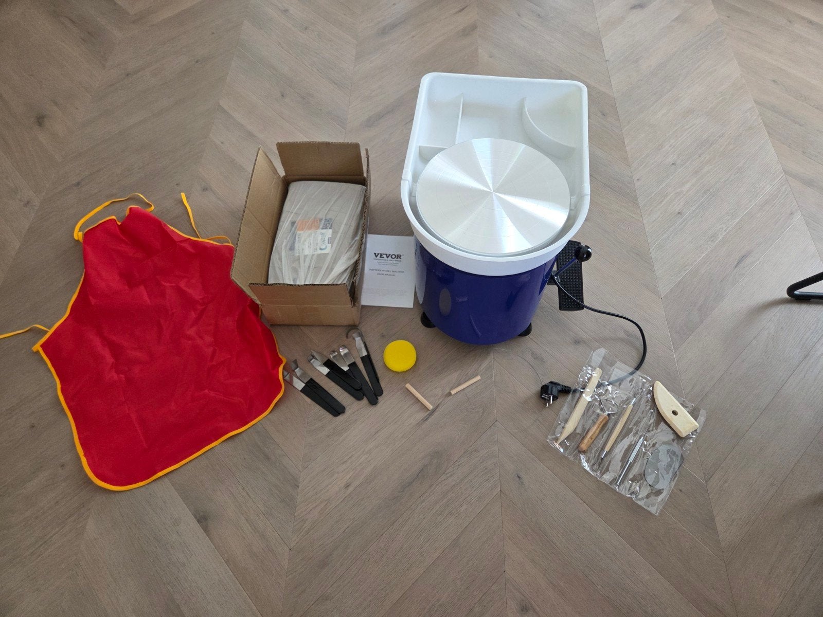 Vevor Pottenbakkersschijf met 9kg klei en accessoires, Ophalen, Nieuw