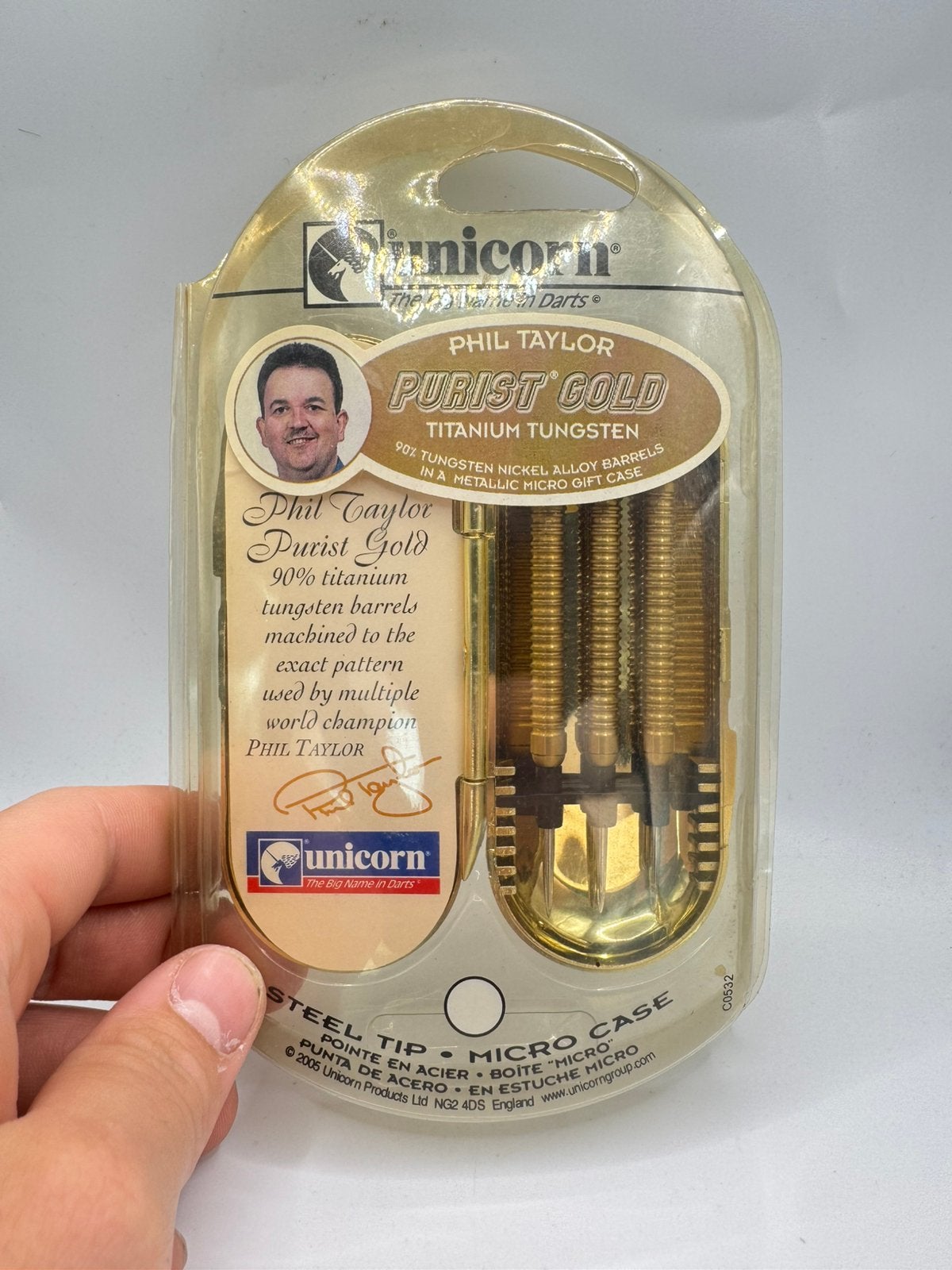 Unicorn Phil Taylor Purist Gold 24 Gram Dartpijlen, Sport en Fitness, Darts, Ophalen of Verzenden, Zo goed als nieuw, Nvt, Pijlen