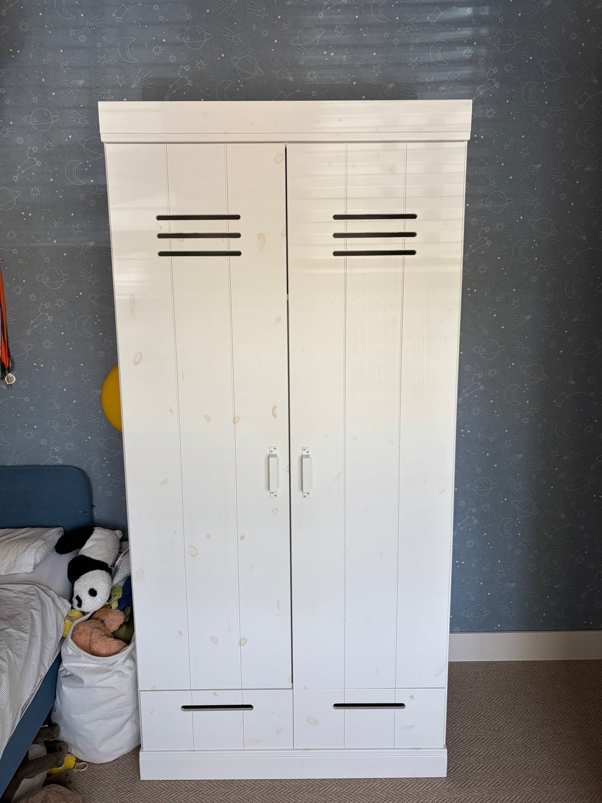 Woood Connect Kinder Kledingkast - Wit, Ophalen, Gebruikt, 50 tot 100 cm, Met lade(s)