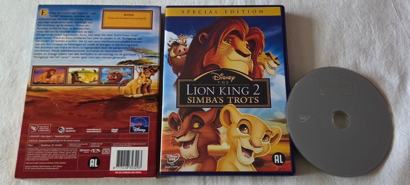 Walt Disney The Lion King 2 Simba's Trots Dvd Cartoon, Cd's en Dvd's, Dvd's | Tekenfilms en Animatie, Alle leeftijden, Ophalen of Verzenden