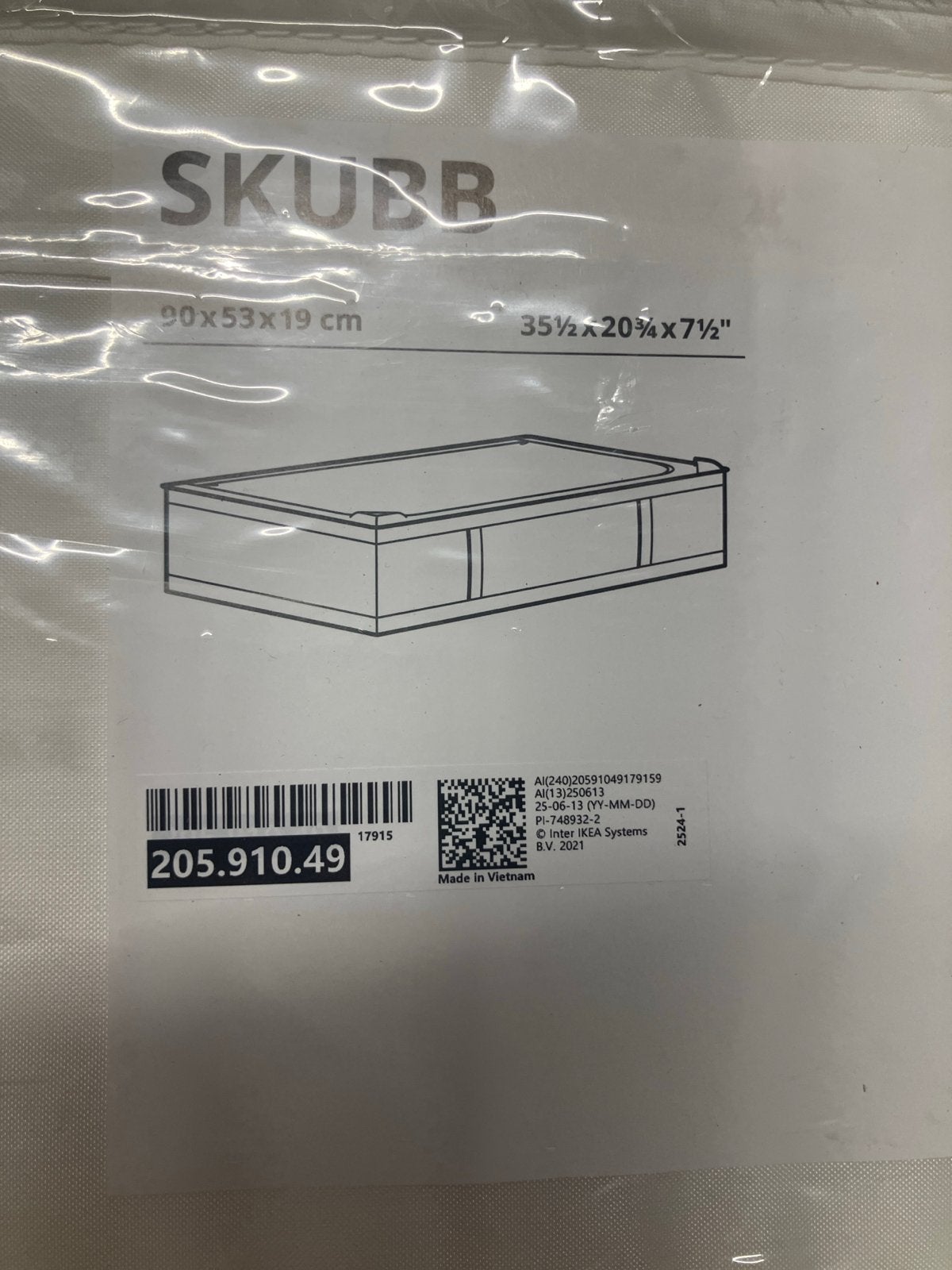 IKEA SKUBB Opbergdoos 90x53x19 cm - Nieuw in verpakking, Ophalen, Nieuw