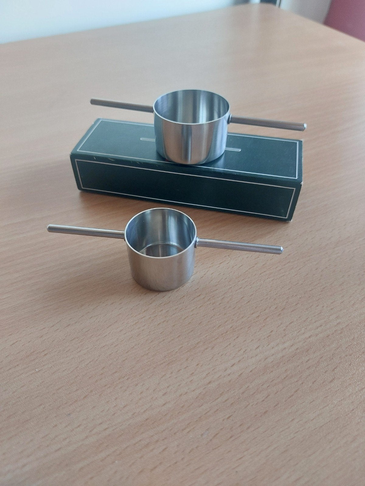 Stelton maatbekers 2cl en 3cl, Zilver, Ophalen of Verzenden, Metaal, Overige merken