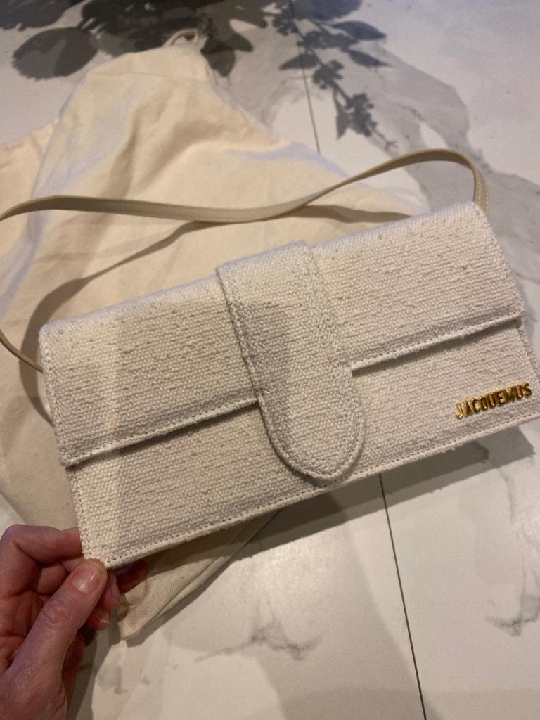 Handtas Jacquemus Le Bambino Long off-white, Ophalen of Verzenden, Nieuw, Overige kleuren, Handtas